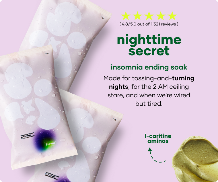 insomnia ending soak pouches, nighttime secret