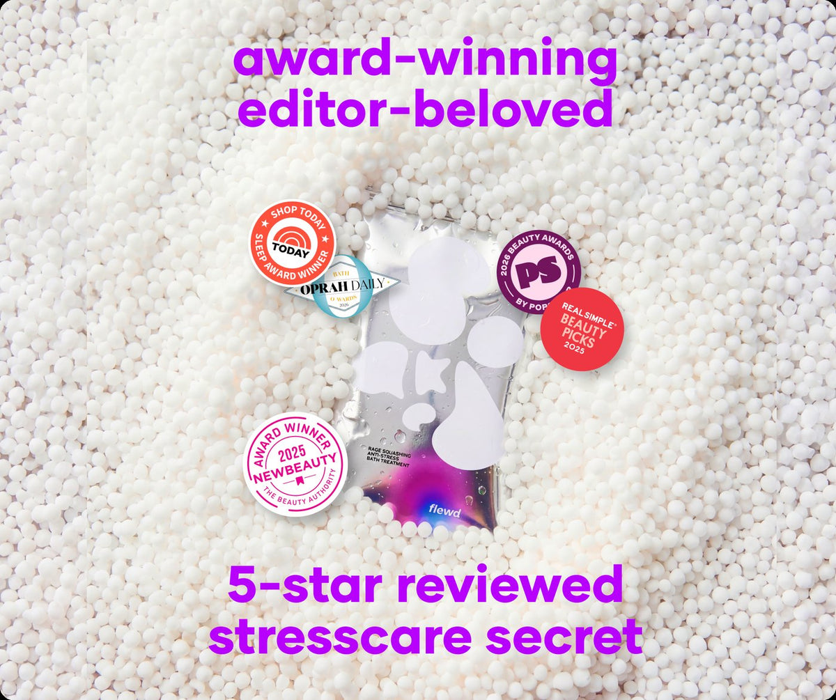 Flewd Nootropic Trio pouch with TODAY, Oprah Daily, PopSugar, Real Simple and NewBeauty badges